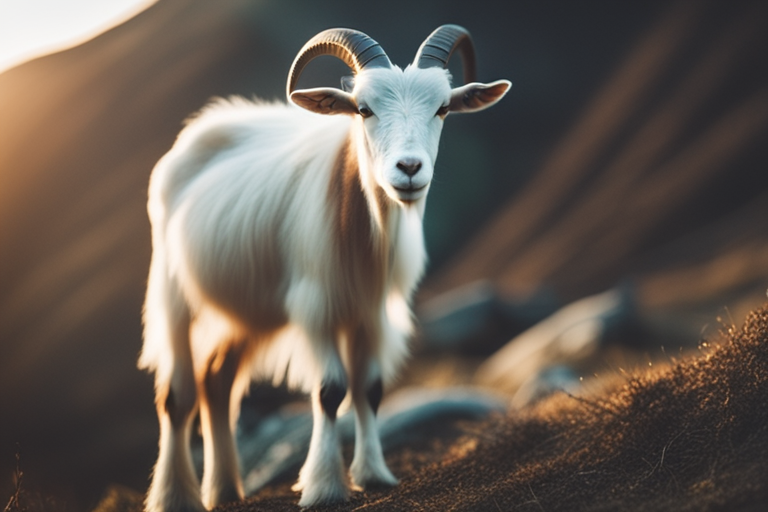 cashmere goat in the wild